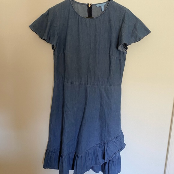 Draper James Chambray Faux Wrap Dress - Picture 7 of 7